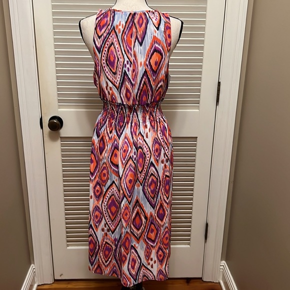 104. Trina Turk Mao Printed Dress in Purple - Picture 11 of 15